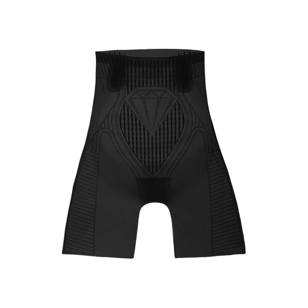 

Тонкое ледяное шелковое утягивающее белье с высокой талией, бесшовные трусики для женщин, йога, бег L чёрный