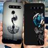 Für LG G8X ThinQ Hülle LG V50 ThinQ V50s ThinQ V50 Dual Screen Flüssigsilikon Bumper Coque Fundas Marmor Weltraummann Drache Capa