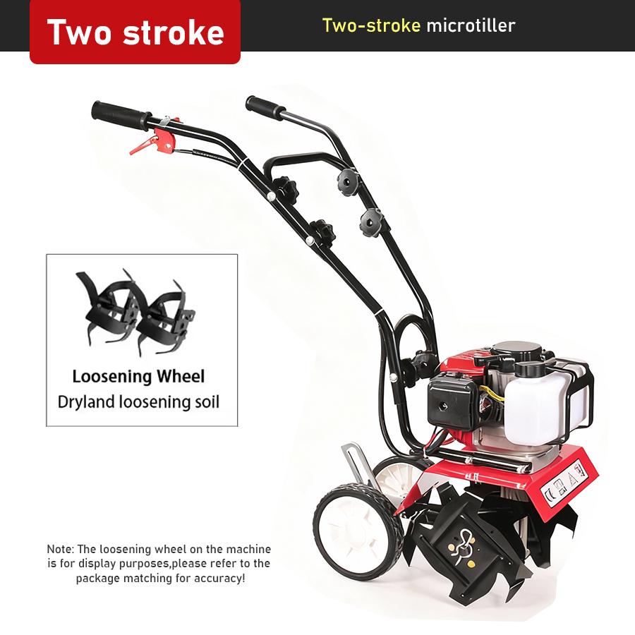 Gas-Powered Micro Cultivator Agricultural Garden Tools Compact Multi-function Rotary Tiller Machinery Farm Tilling Equipment