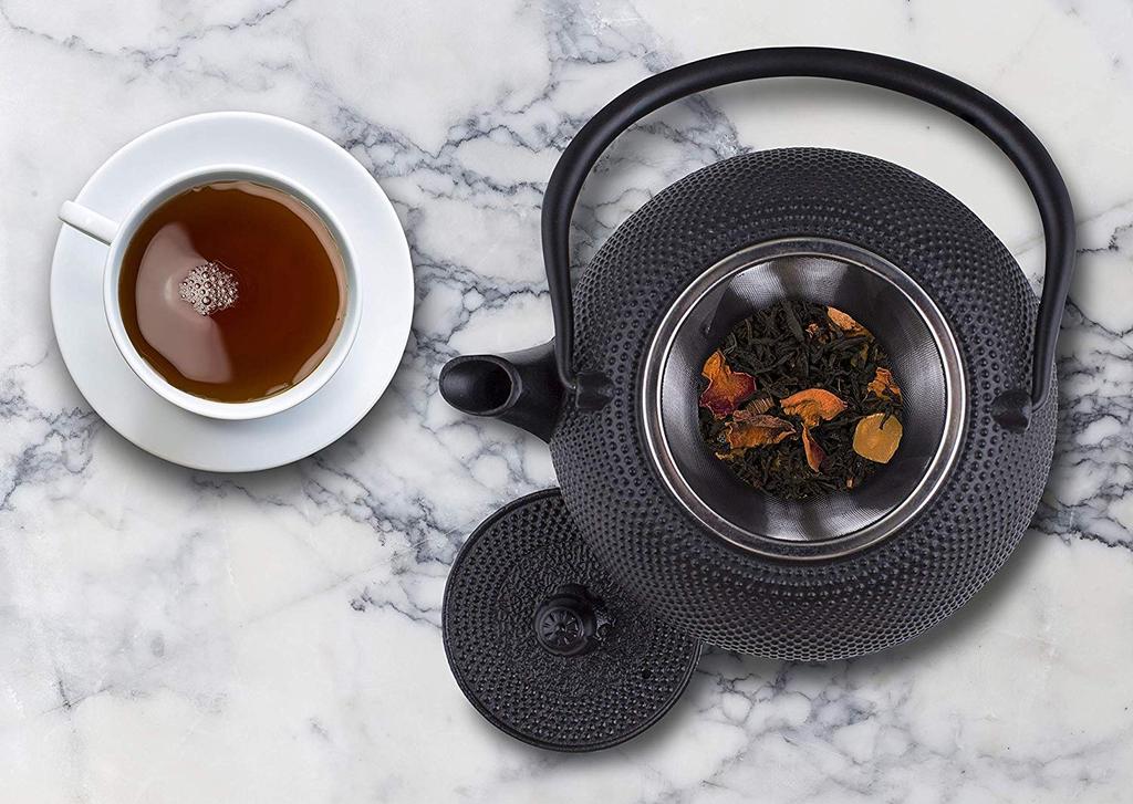 Iron for Direct Induction Traditional Arrow Teapot, Non-Enameled, Heat, Cooking, Crafts, Pattern, 0.8L