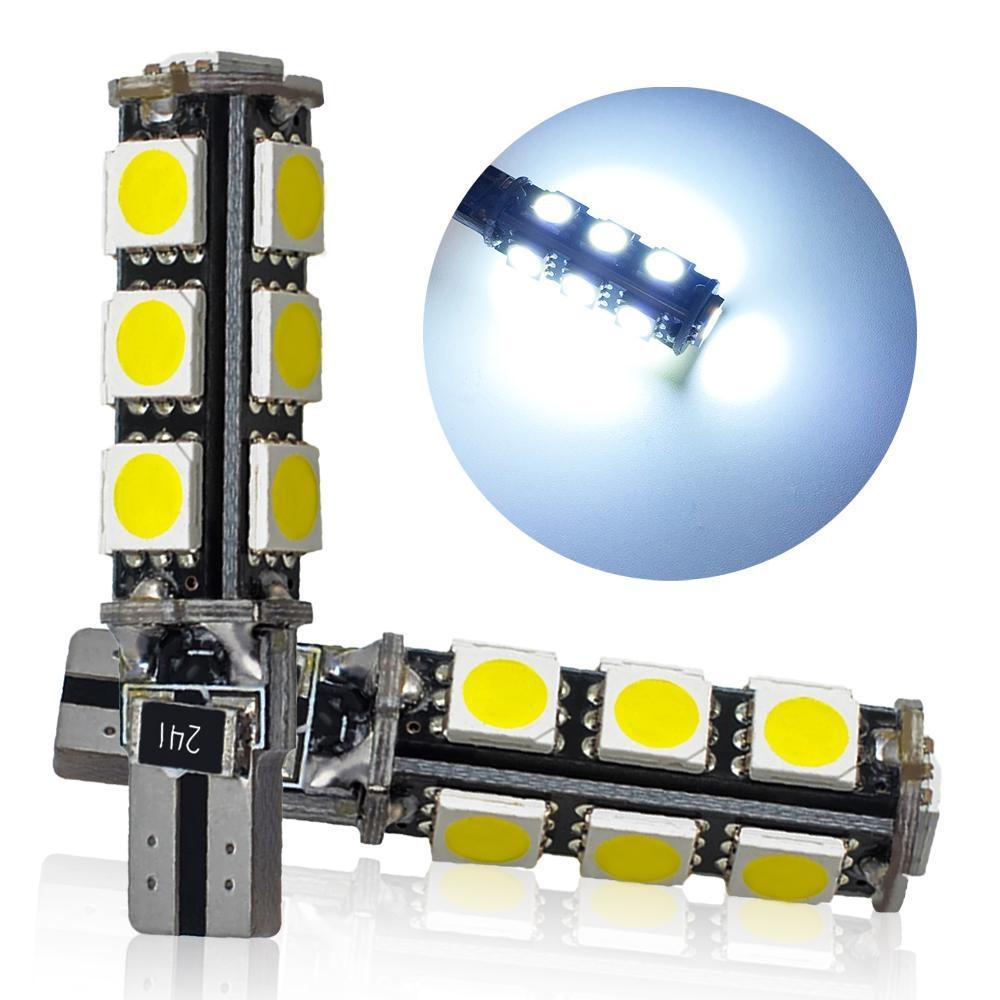 2X T10 W5W 5050 13SMD 9SMD White Interior Lights LED Car Light Wedge Reading Lamp Bulbs Super Bright DC 12V