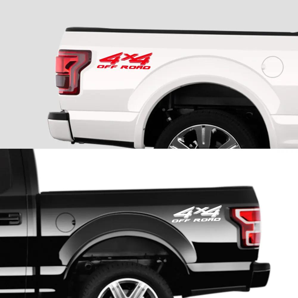 Doordash 4x4 Off Road Car Rear Trunk Side Decals for Ford F Series F150 250 350 Pickup Body Sticker Truck Vinyl Auto Decor