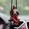 Anime Car Mirror Hanging Pendant Deadpool Ornaments Auto Functional Rear View Mirror Charm for Car Interior Decor Christmas Gift