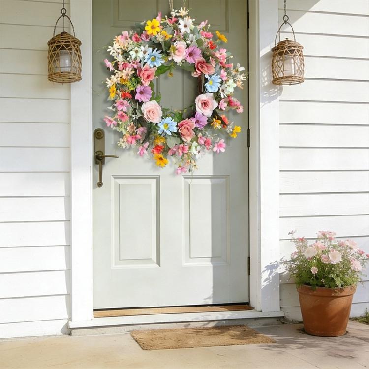 Fascinating Handcrafted Silk Daisy Wreath Adds A Touch Of Natural Charm To Your Space Ideal For Festivals And Gatherings