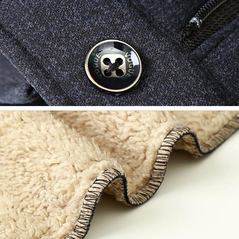 Pánské tlusté sametové teplé oblečení Vlněný fleece Kalhoty Ležérní Rovné kalhoty Flexibilní větruodolné spodky Formální Business kalhoty pro muže