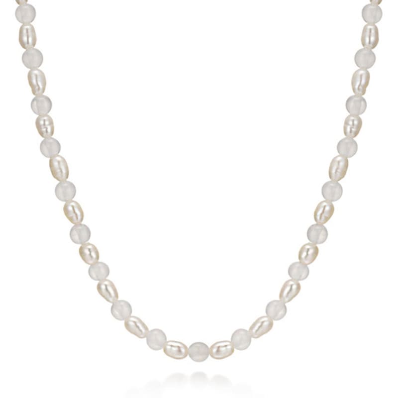 PAIGEFLYNN JEWELRY [925 Silver] Newage Jade Freshwater Pearl Necklace