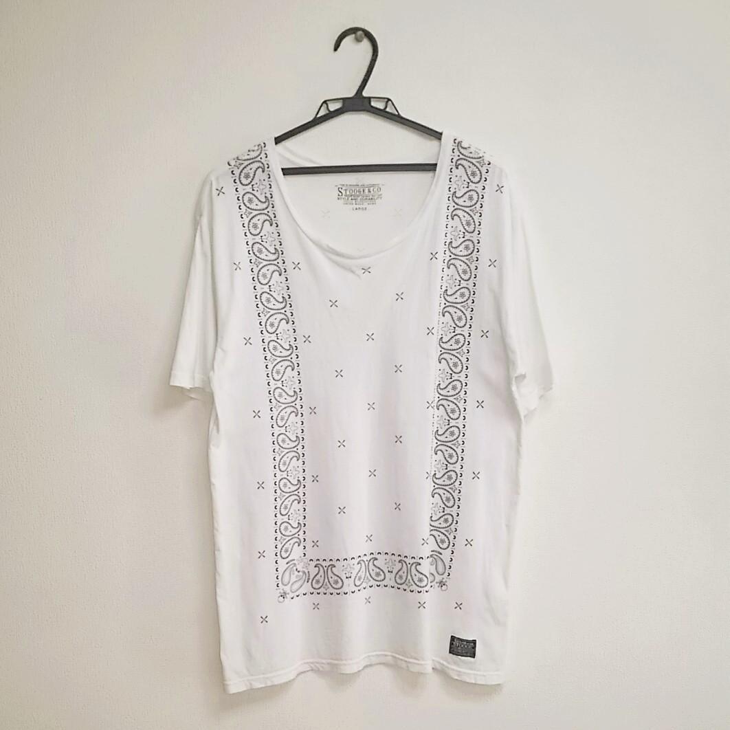 

[USED] For y2k, achieve, and vintage clothing lovers, Azul by moussy / Paisley pattern T-shirt