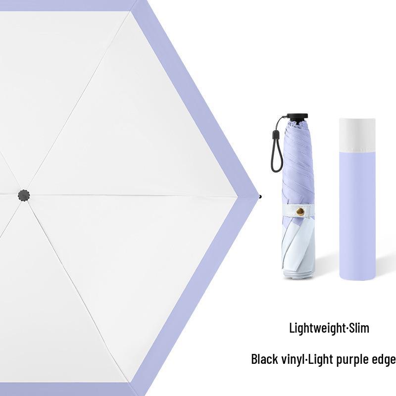 Ultra-light Carbon Fiber Sun & Rain Umbrella - Lightweight, Three-fold, UV Protective Parasol.