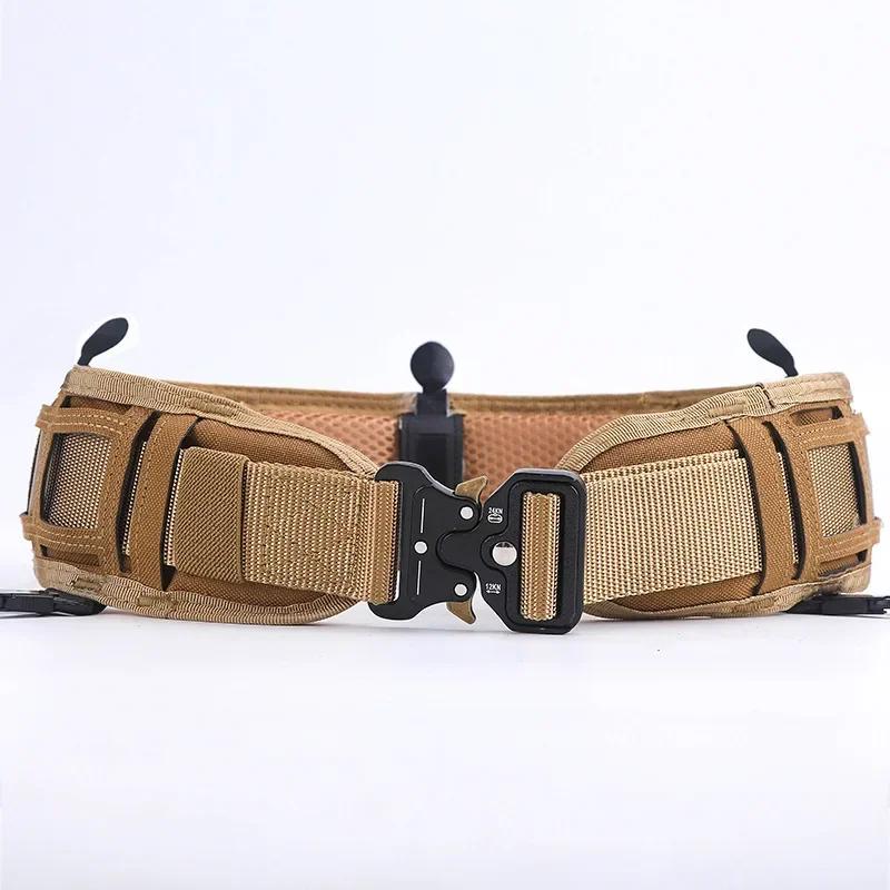 

Tactical Battle Belt Airsoft Waist Band Adjustable Quick Release Buckle Outdoor Hunting Thickened Widened Waistbands
