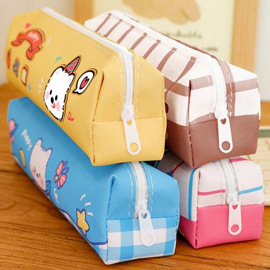 Cute Puppy Pencil Case Large Capacity Pencil Pouch Cartoon Students Stationery