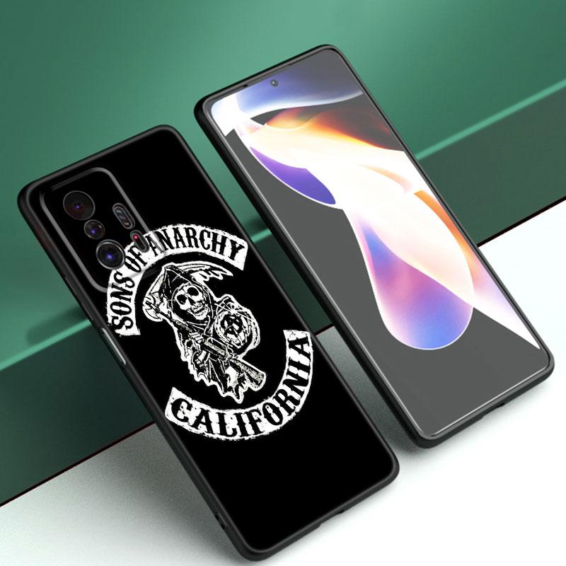 Sons of Anarchy TV Black Silicone Phone Case For Xiaomi Mi 9 SE 8 10T 11 12 13 Lite 9T 11T 12S 12T 13T 14 Pro 5G NE 11i 12X