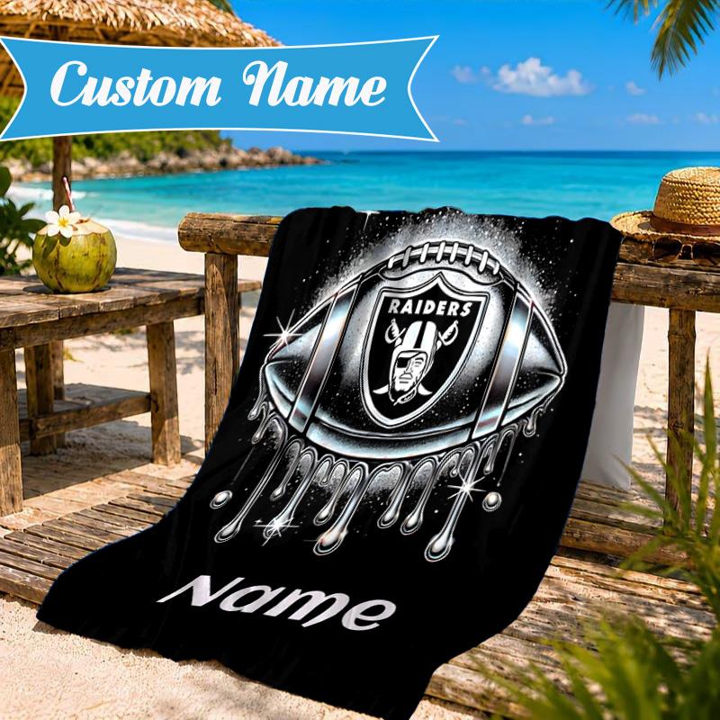 Custom Name Beach Towel Rider's Shield Emblem Microfiber Beach Towel, Lightweight for Summer Travel, Swimming Pool Fan Birthday Gift