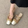Fashion Casual Woman Shoe Slip-on Round Toe Female Footwear Summer Slip On New Retro Dress Mary Janes Flat Slipper Slides Retro Woman Sh