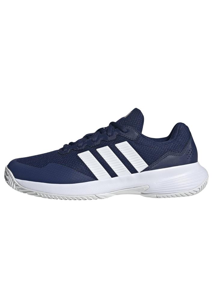 Adidas Tennis Shoes Game Court 2 Unisex Adult ONX03 Dark Metallic cm Blue/Footwear White/Cyber (KI0784) 25.5