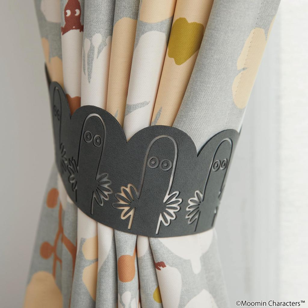 Suminoe Moomin Hattifattener Suede Charcoal 49cm Pack of 2 Tassels, Gray, Approx. Long, A9003,