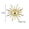 Spilla Forma di Sole Stile Retrò Spille Sole Smalto Metallo Spille Girasole Minimaliste Spilla Gioielli da Donna
