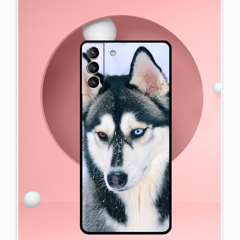 Animal Husky puppy Case For Samsung Galaxy S25 Ultra S20 S21 S22 S23 S24 Ultra S9 S10 Plus S25 FE Cover Funda