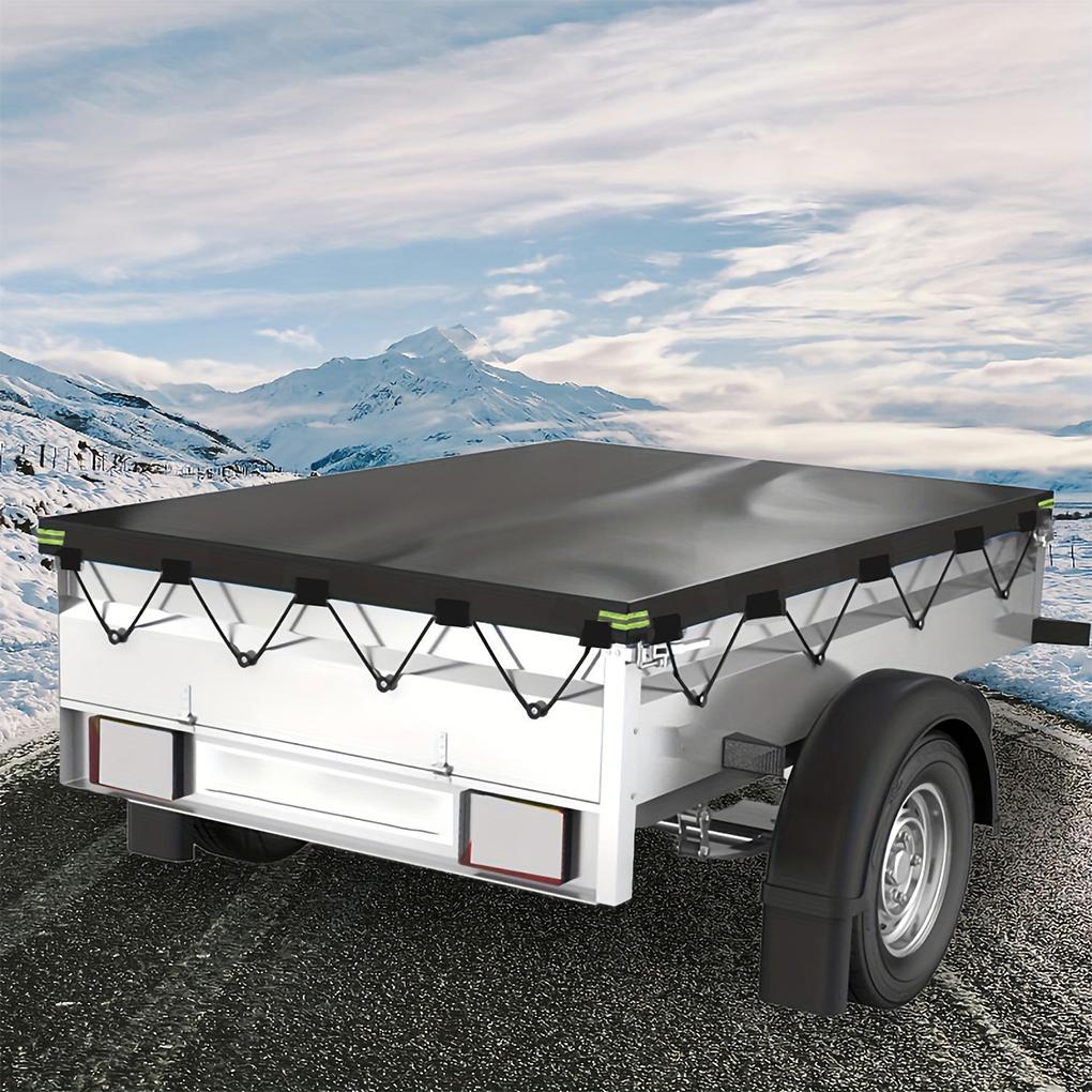 Black UV For Trailer Thick PVC Fabric Trailer Cover Utility Trailer Cover