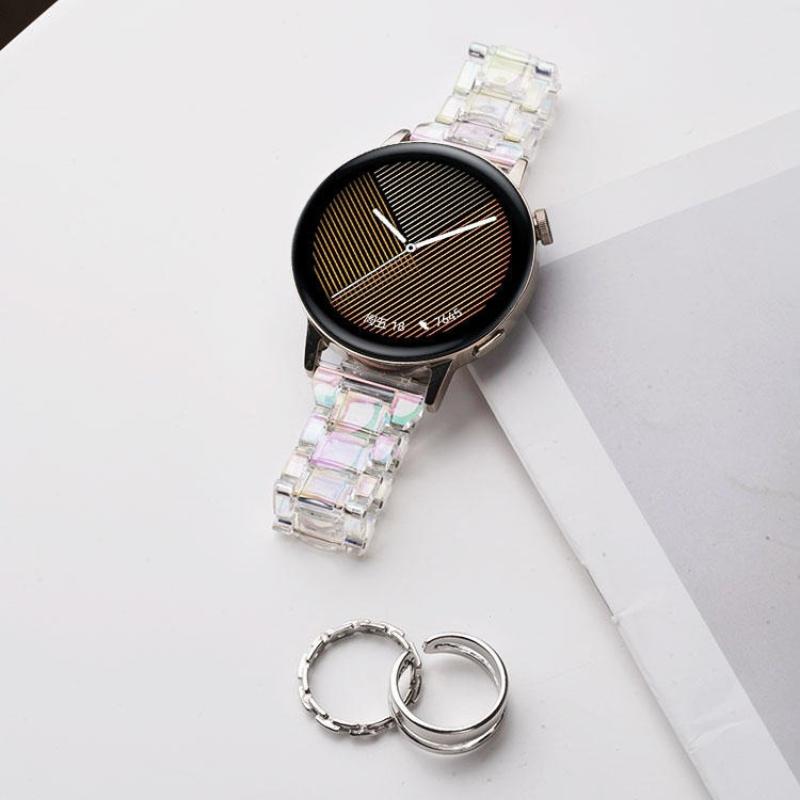 Women Bracelet for Samsung Galaxy Watch 7 6 5 4 40/44mm 5Pro 45mm Clear Laser Band for Huawei Watch GT2-3 42mm/Amazfit GTS 2-3-4