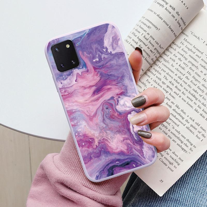Custodia per Telefono con Motivo Marmo per Samsung Galaxy Note 10 Lite Cover Protettiva Morbida Funda per Samsung Note 10 Note10 Lite Coque