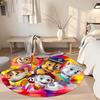 Paw Patrol Round Floor Mat Design for Entryway Dining Room Living Rooms Foyer Antislip Round Carpet Decorate Offices Gift for Festivals