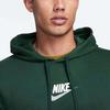 Nike Pánská ležérní mikina s kapucí s vyšívaným logem Zelená FB7789-323