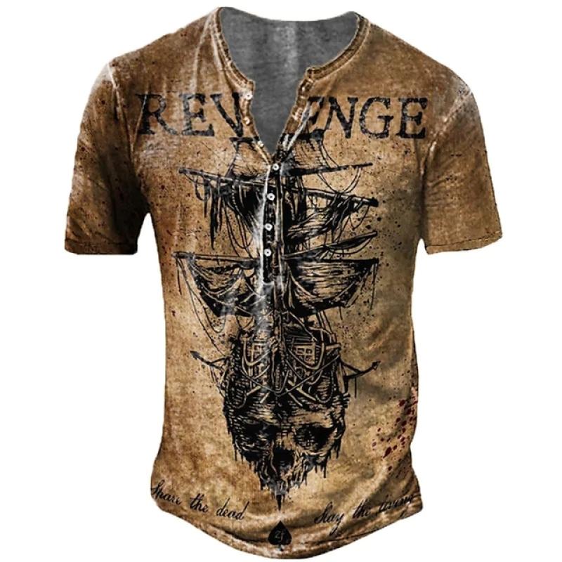 Vintage Taste V-ausschnitt männer T Shirt Drucken Kurzarm Gothic Punk T Shirt Für Männer Übergroße Tops T Shirt Männer streetwear