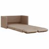 Floor Sofa with Sleeping Function Cappuccino Brown Artificial Leather