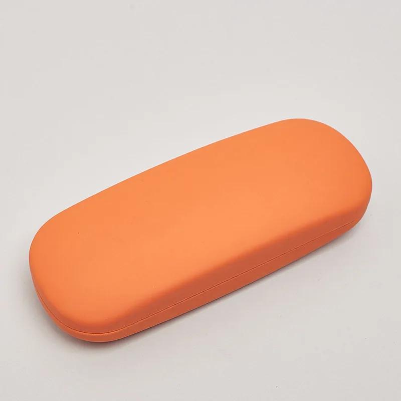 

Simple Solid Candy Color Leather Reading Glasses Case Sunglasses Hard Organization Students Optical Myopia Glasses Box Holder помаранчевий