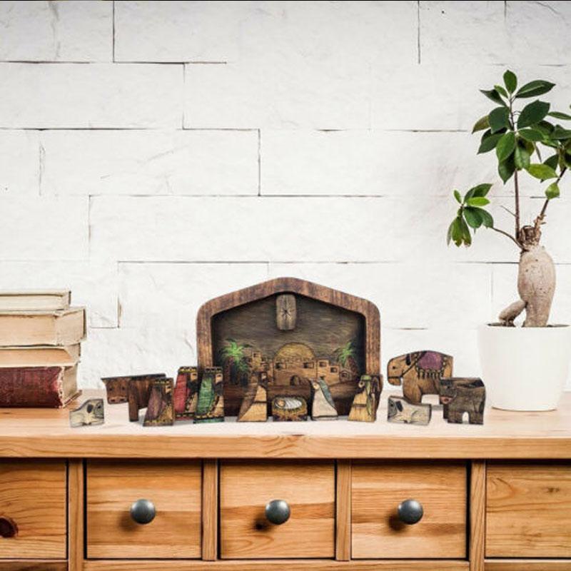 Wooden Jesus Puzzles Nativity Set Nativity Puzzle Jigsaw Puzzle Game Desk Figurines