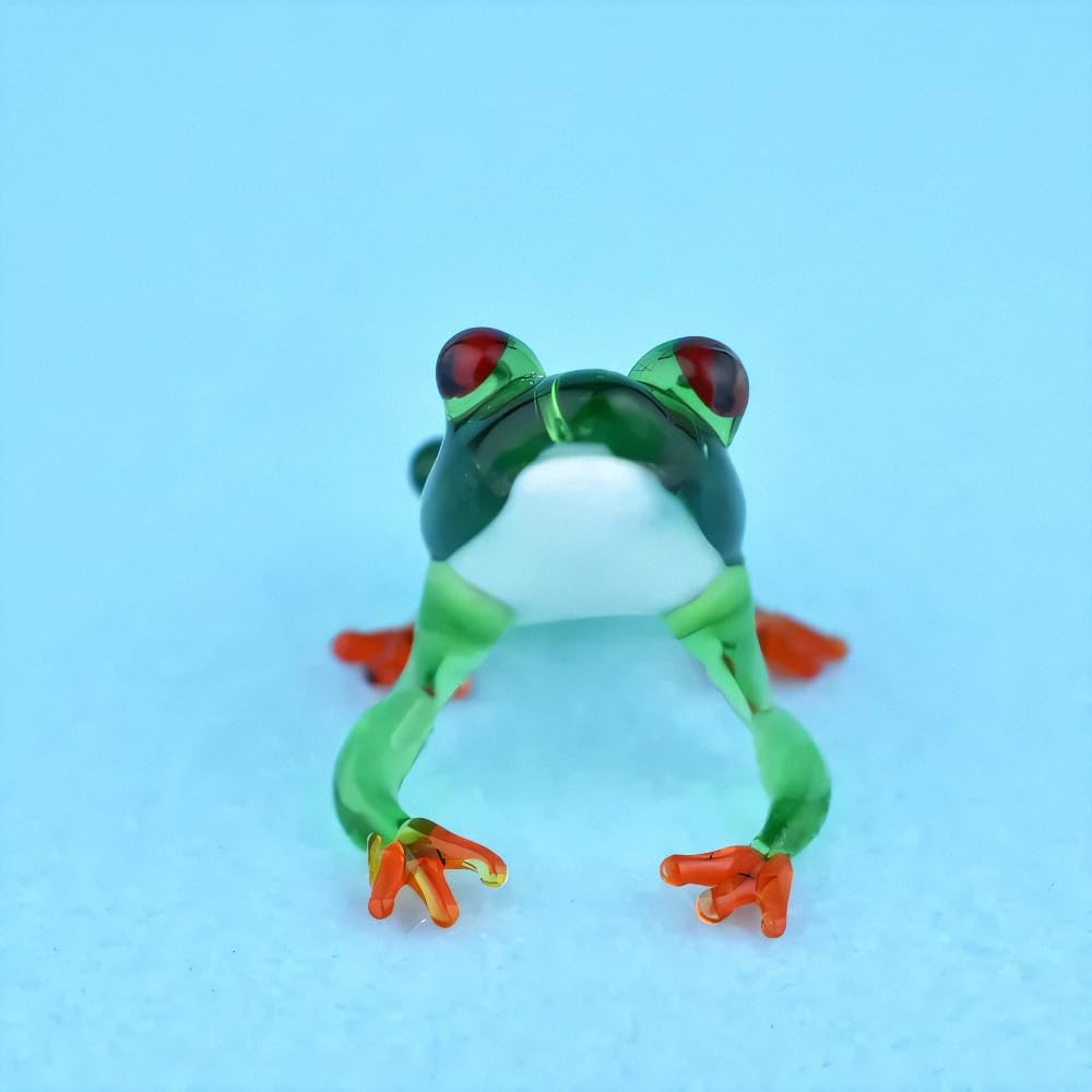 Four Cart Cute Handmade Glasswork Red-Eyed Tree Frog