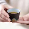 50ml/55ml Hand Drawn Mountain Shape Teacup Retro Ceramic Tea Cup Kung Fu Tea Set Coffee Cup Small Water Cup Porcelain Teaware