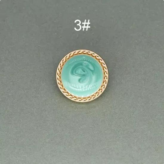 

12 шт./лот 15/20/25 мм золотые жемчужные металлические пуговицы для винтажного костюма, пальто, платья, пуговицы, швейные аксессуары для одежды 25mm озеро синий