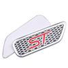 BAZG2 2pcs Aluminum Car Side Fender Stickers ST Badges Auto Body Dekoration For Ford ST FOCUS 2 3 Mondeo Fiesta Kuga MK3 MK2 MK4