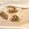 Youthway Exquisite Colorful Round Donut Earrings High Quality Gold Color Texture Stylish Jewelry Bijoux Femme  New