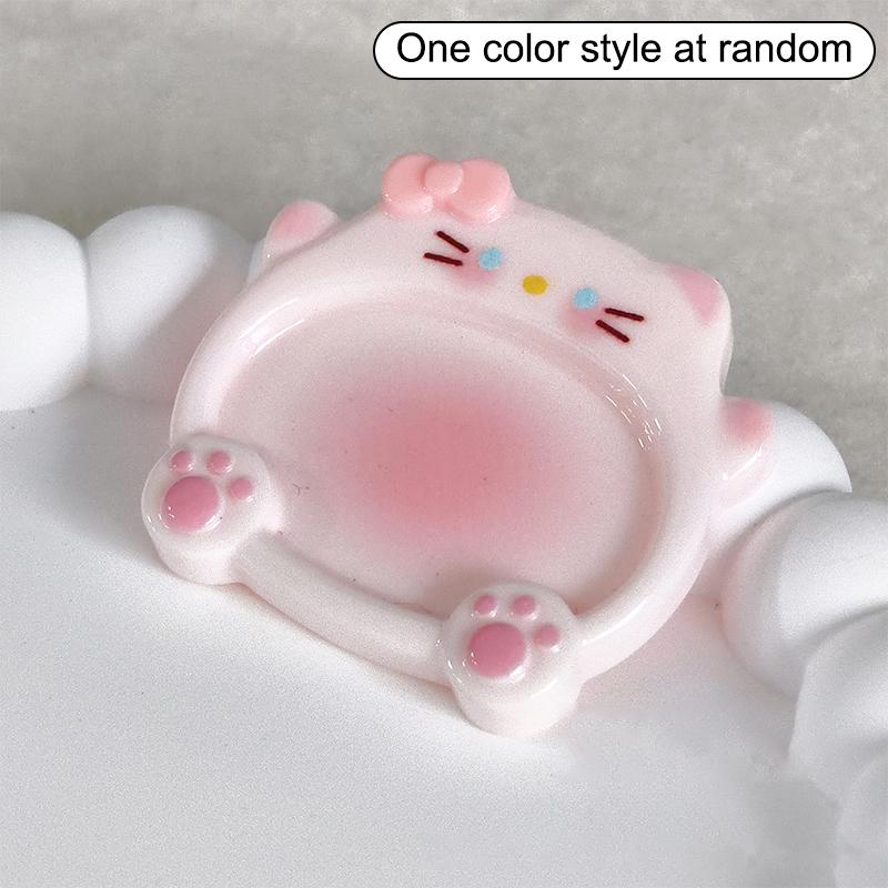 1Pcs New Design Cute Resin Ring Paint Palette Mini Portable Ins Wind Cute Finger Palette Tone Nail Tools Art Supplies