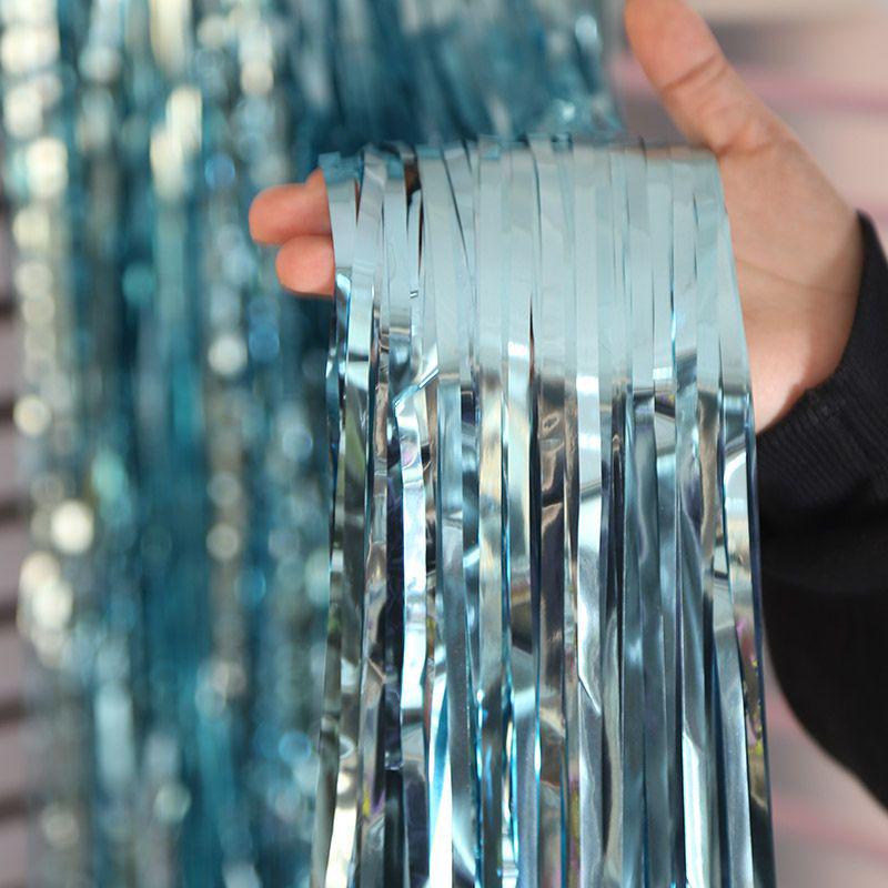 Laser Fringe Backdrop & Tinsel for Party or Event Decoration