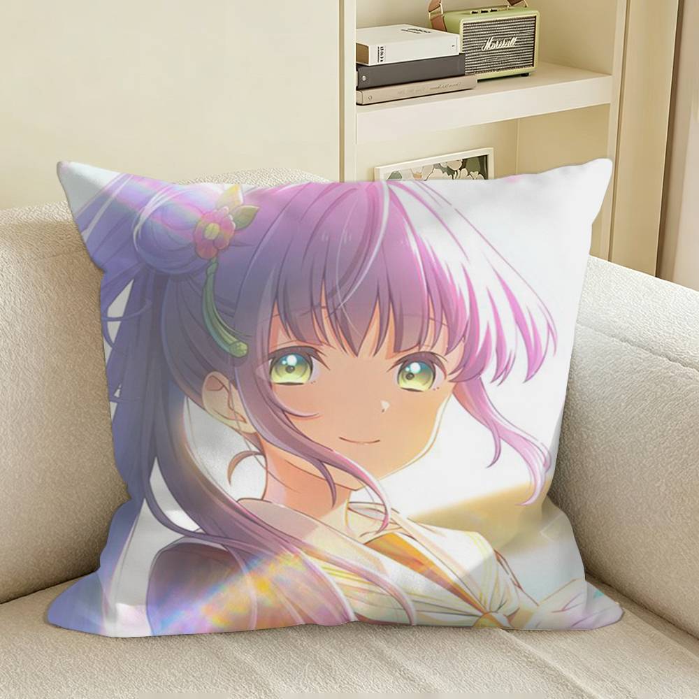 LoveLive KKozue Otomune Square Sofa Pillow Cover Solid Color Living Room Home Decor Cushion Case
