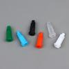 100Pcs Syringes Tip Caps Luer Lock Tapered Tips Covers Dispensing Needles Tip Cap Multi-Color Spiral Mouth Syringes Plug