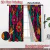 2D FLAT PRINTING 2pcs Curtains (Without Rod) Floral Garden Design (4) Easter Festival Popular Curtains&Drapes Durable Polyester