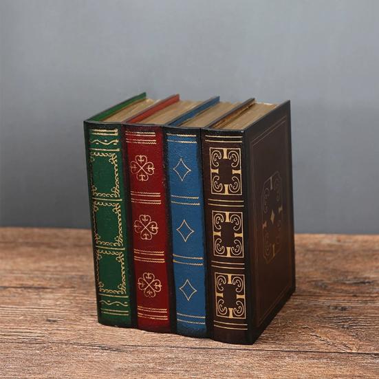 Dekoratives Bücherregal-Zubehör, Dekorationen aus falschen Büchern, Klappdeckel mit Hohlraum-Stauraum, Vintage-Dekor-Stil-Box, für Couchtisch, Auslage