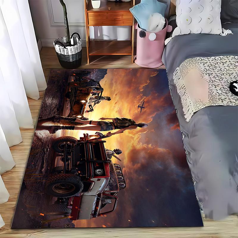 

Adventure Lifestyle Rug with Sunset Cars Suitable for use as an anti-slip game mat for living room and bedroom sofas 40x60cm( 15x23in )