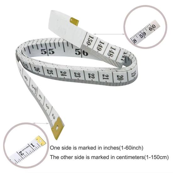 1/2Pcs 1.5M/60-inch Double-sided Tape Measure Mini Soft Measuring Tape Portable Tailor Sewing Cloth Weight Loss Body Measuring Tape Flexible