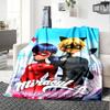 Miraculous Theme Printed Blanket - Perfect for Couch, Bed, Travel & Outdoor Use | Machine Washable, Cozy & Durable.