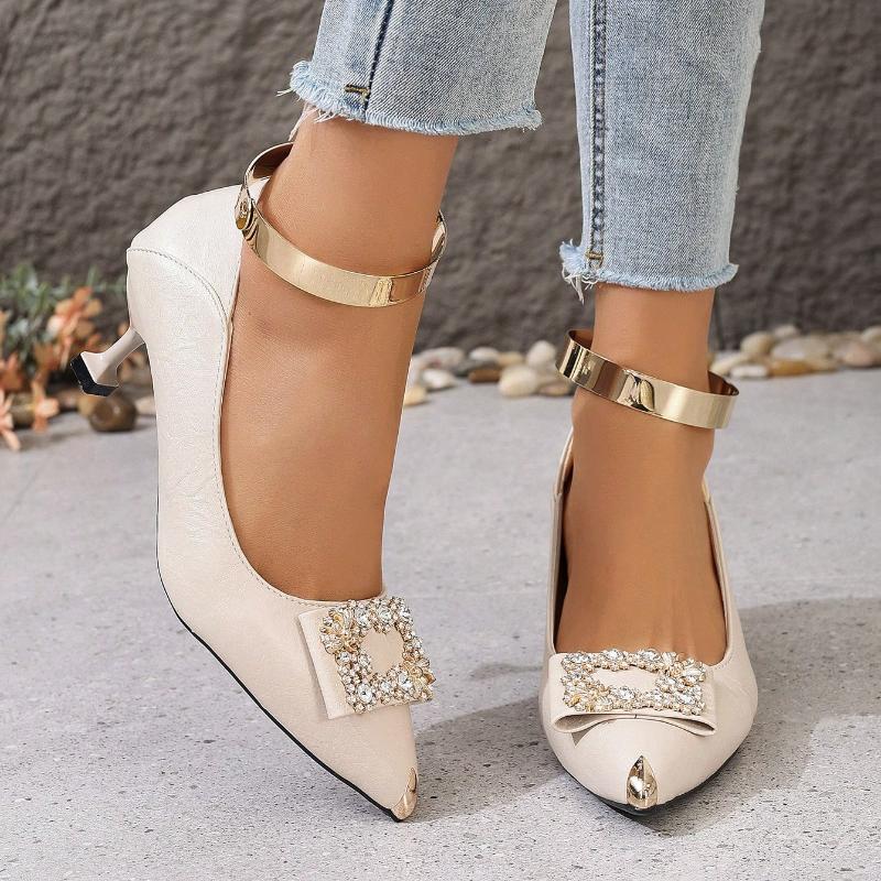 Zapatos De Mujer Sapatos Femininas Women Cute Light Weight Beige Slip on Stiletto Heel Shoes Lady Sexy Party Comfort Pumps Ga19