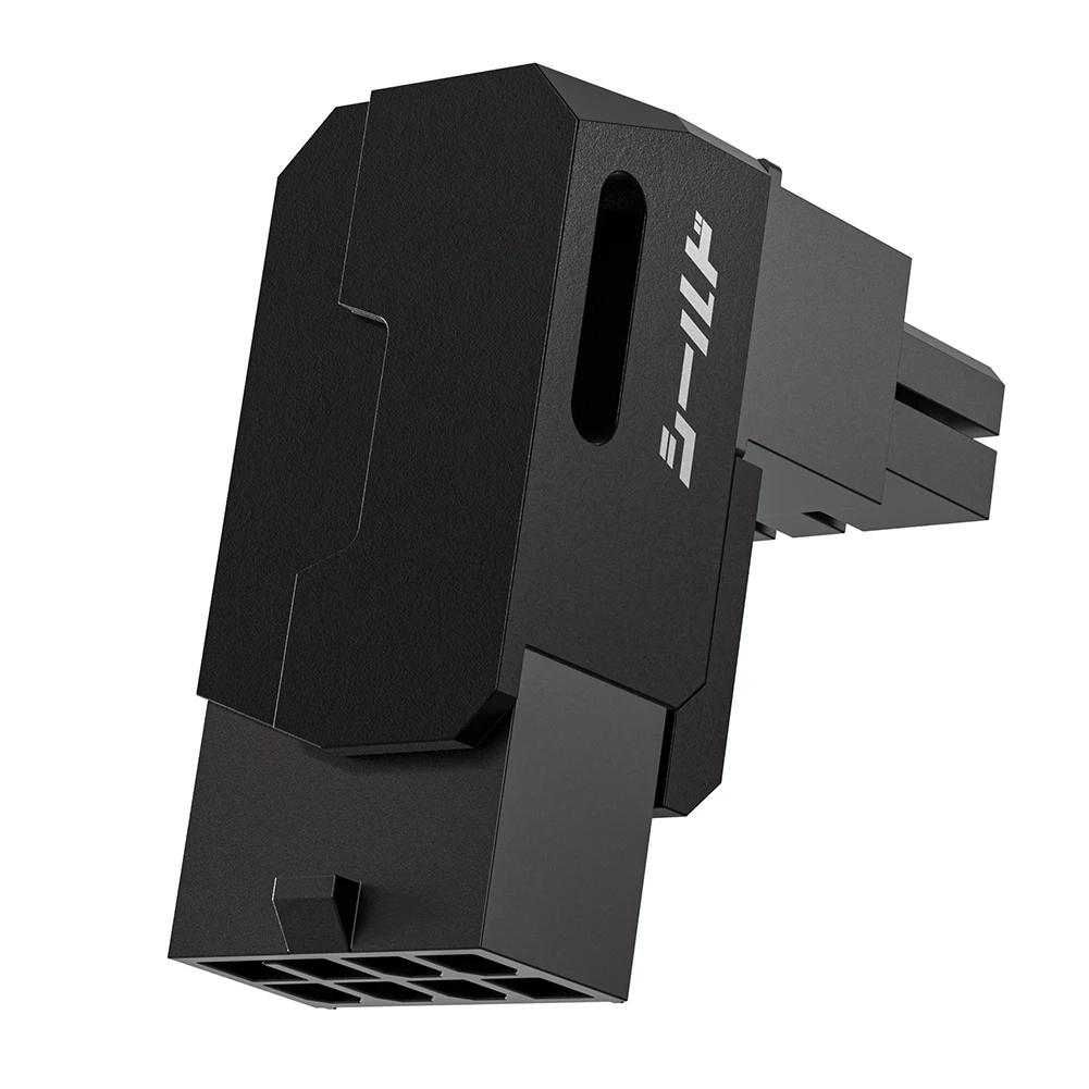 8-Pin PCIe GPU Power Adapter 90-Degree Angled Connector Power Adapters Head Power Steering Connector for Desktops Graphics