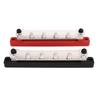 2PCS Battery Bus Bar Black Red DC12V to 48V 150A M6 Terminal 6 Stud for RV Car Ship Yacht Power Syst