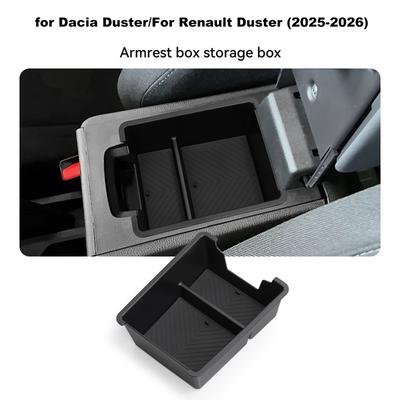 For Renault&For-Dacia Duster Car Center Console Armrest Storage Box Stowing Tidying Organizer Box Interior Organizer Tray