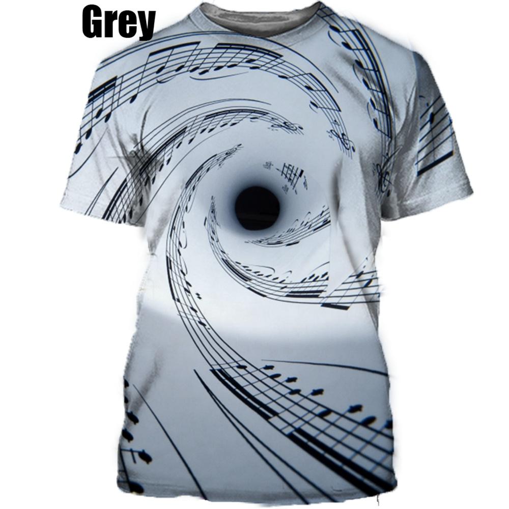 Men Women New Fashion Newest 3D Printing T Shirt Music Note Fashion Short-sleeved T-shirt 3D Men Women Tops Pullover Tee XXS-6XL