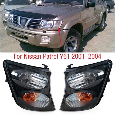 Car Headlamp Corner Light Front Bumper Headlight Side Marker Turn Signal Lamp No Bulb For Nissan Patrol Y61 2001 2002 2003 2004